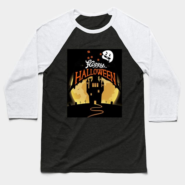 happy halloween t-shirt Baseball T-Shirt by VionaShop